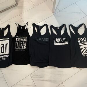 Lot of 11 Bar Method tops! 9 tanks, one sweatshirt, one cardigan!